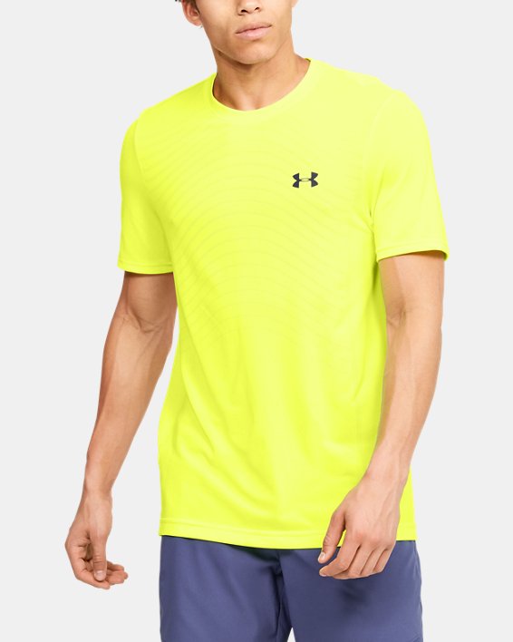 Under Armour Seamless Wave Short Sleeve Mens Training Top Green 